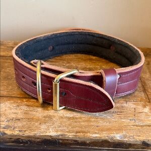 Giant Leather Lined Dog Collar 22” - 28” Neck